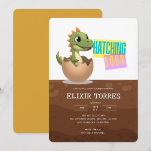 Invitation Petit dinosaure qui éclot bientôt