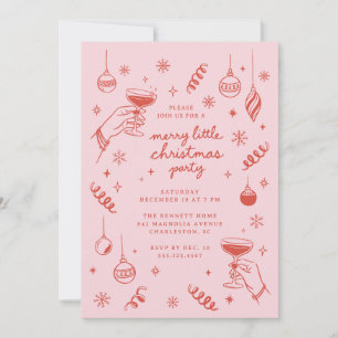 Invitation Petit doodle de fête de Noël joyeuse