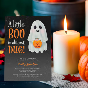 Invitation Petit fantôme citrouille Halloween baby shower