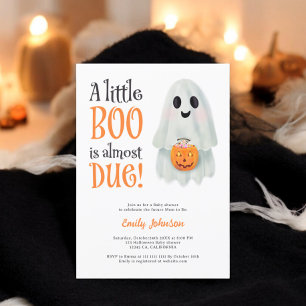 Invitation Petit fantôme citrouille Halloween baby shower