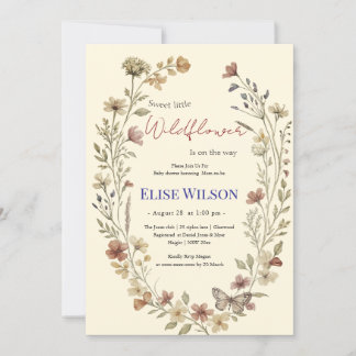 Invitation Petit fleur sauvage sucré en route