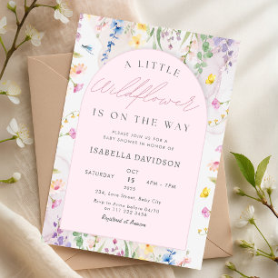 Invitation Petit Fleur sauvage sur le chemin Baby shower flor