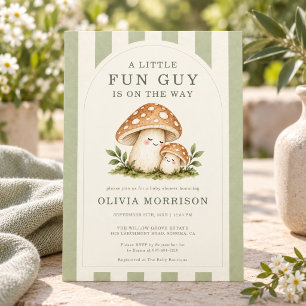 Invitation Petit Garçon Champignon Baby Shower