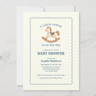 Invitation Petit Garçon Country Western Baby Shower Cow-boy