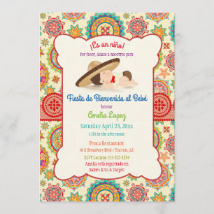 Invitation Petit Garçon Fête Prénatale Sombrero Espagnol Mexi