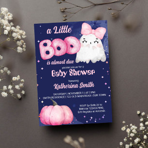 Invitation Petit garçon Halloween bébé fille fantôme baby sho