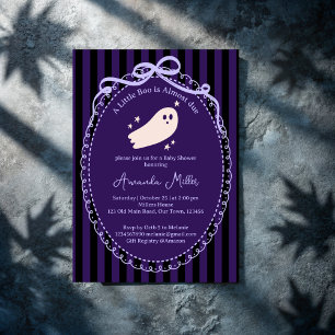 Invitation Petit garçon mignon fantôme Halloween baby shower
