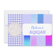 Petit garçon musulman bleu aqiqah islamique