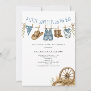 Invitation Petit garçon vacher Ligne de vêtements western Sho
