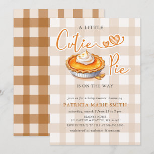Invitation Petit gâteau Pumpkin Pie Fête bébé automne
