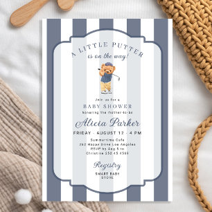 Invitation Petit golfeur en route garçon Baby Shower