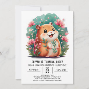 Invitation Petit Hamster Imprimable Anniversaire