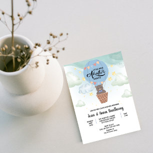 Invitation petit homme aventure attend le baby shower