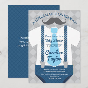 Invitation Petit Homme Baby shower