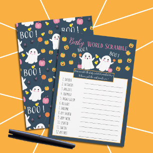 Invitation Petit jeu de désordre de mots Bébé Boo pour Baby S