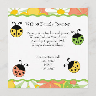Invitation Petit Ladybugs mignon