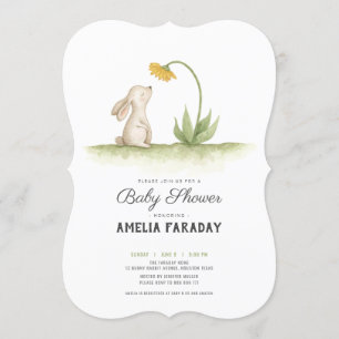 Invitation Petit lapin de lapin doux baby shower