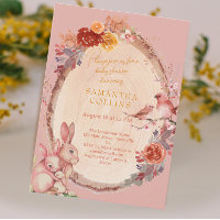 Petit Lapin Fille Baby shower de bois