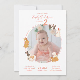 Invitation Petit lapin Lapin Anniversaire Baby shower Invitat