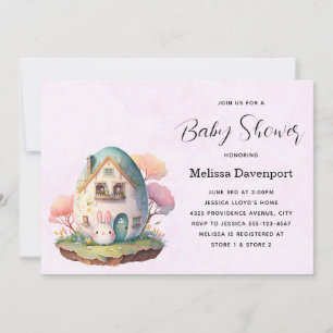 Invitation Petit lapin lapin Kawaii Style Baby shower