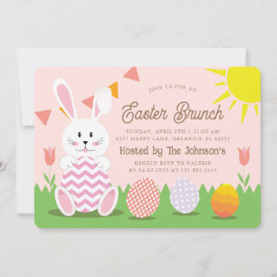 Invitation Petit Lapin Paques Fete Brunch