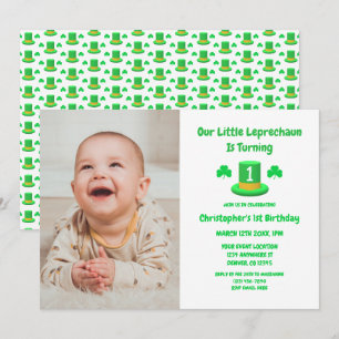 Invitation Petit Leprechaun 1er Anniversaire
