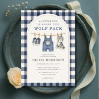 Petit Loup Gingham Laverie Baby Shower