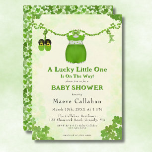 Invitation Petit Lucky Un Shamrock Baby Girl tenue