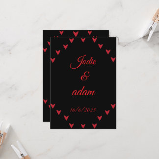 Invitation petit mariage de coeur