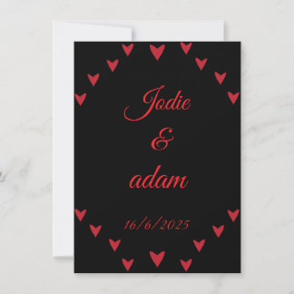 Invitation petit mariage de coeur