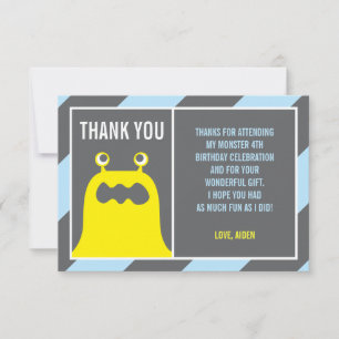 Invitation Petit Merci monstre