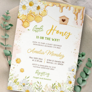 Invitation Petit miel Bumblebee Maman to Bee Baby shower