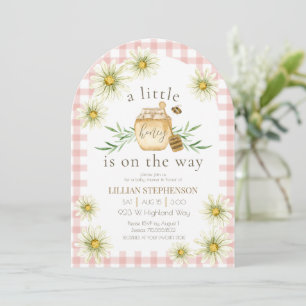 Invitation Petit Miel En Route Abeille Rose Baby Shower
