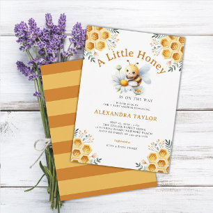 Invitation Petit Miel mignonne Abeille Whimsical Baby Girl Do
