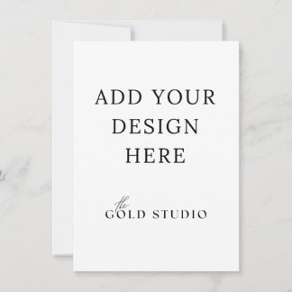 Invitation Petit Modèle blanc d'invitation (4,5 x 6,25)