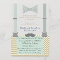 Petit Monsieur BabyShower Invite