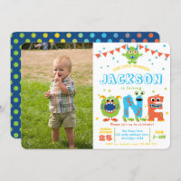 Petit Monster Chalkboard garçon 1er anniversaire p