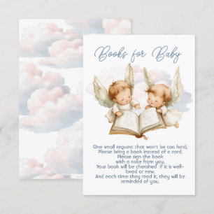 Invitation Petit morceau de Heaven Angel Twin Livres pour béb