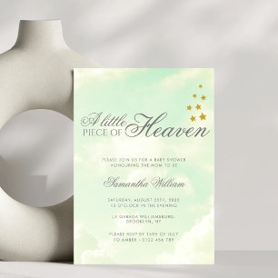 Invitation Petit morceau du Baby shower des nuages du ciel