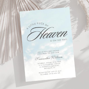 Invitation Petit morceau du Baby shower des nuages du ciel