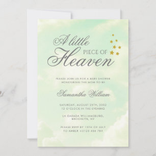 Invitation Petit morceau du ciel Baby shower ciel nuageux