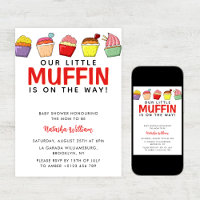 Petit muffin sur le chemin baby shower