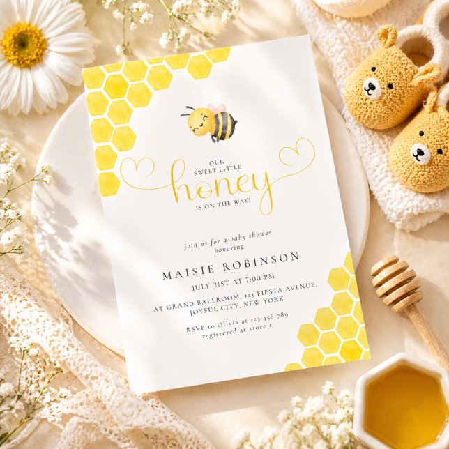 Invitation Petit Nectar Arrive Fête Prénatale de Bébé Nectar (Créateur téléchargé)