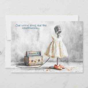 Invitation Petit Oiseau Chanteur – Fille de 1er Anniversaire