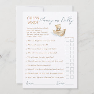 Invitation Petit Ours Marin Devine Qui Est Maman Ou Papa Cart