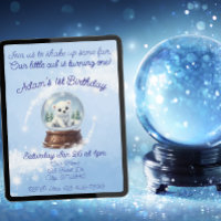Petit Ourson Un, Ours Polaire Boule à Neige Annive
