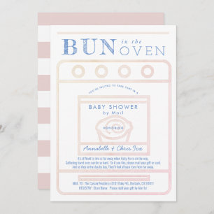 Invitation Petit pain dans le Baby shower rose de la fille au