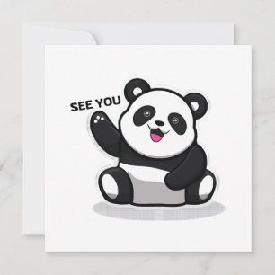 Invitation petit panda mignon