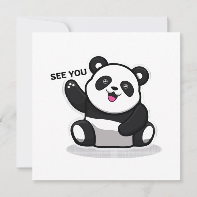 Invitation petit panda mignon (Devant)
