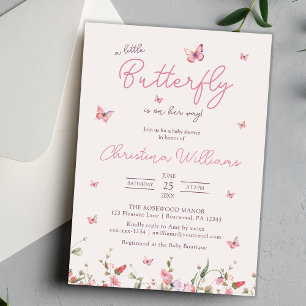 Invitation Petit Papillon en Route Baby Shower